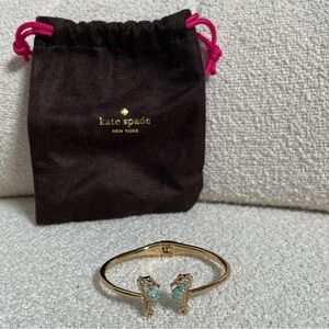 Kate Spade Seahorse Paradise‎ Found Crystal Gold Cuff Bracelet